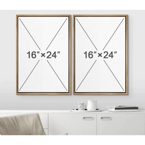 Wayfair Mid Century Modern Boho Palm From attic Wall Art Set Yellow Abstract - Picture 3 of 13